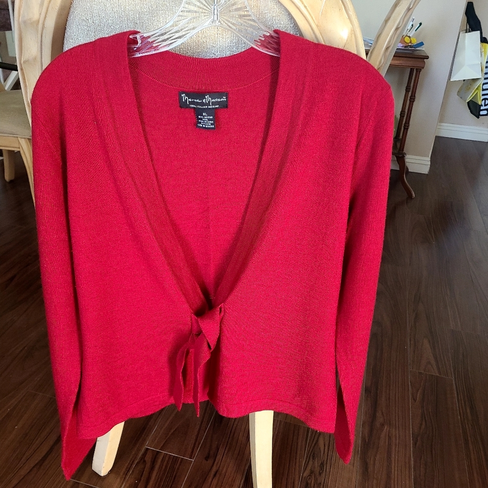 Mercer and Madison wone or burgundy cardigan